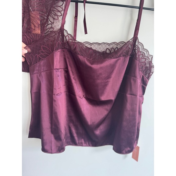 Mentionables Set- Satin/Lace Cami and Side Tie Panty Size 2x - Picture 3 of 11